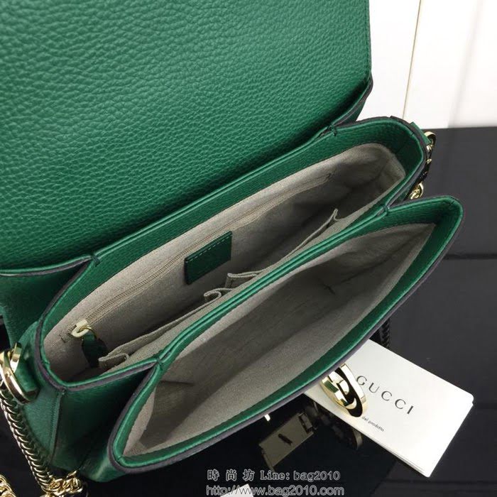 GUCCI古馳 新款 專櫃品質 原單 510302 綠色 鏈條 手提 單肩 斜挎包HY1353